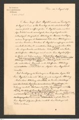 k.k. naturhistorisches Hofmuseum, Intendanzakten 1885-1896 (Hauer), Aktenzahl Z.508.a/1889, Seite 1